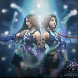 Final Fantasy X-2 Cloth Poster: Yuna and Lenne